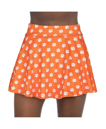 Женская юбка с цветочным принтом Clemson Tigers оранжевого цвета от ZooZatz для женщин orange