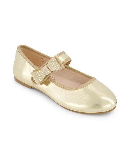 Детские балетки Jessica Simpson Amy с кристаллами, золотистые