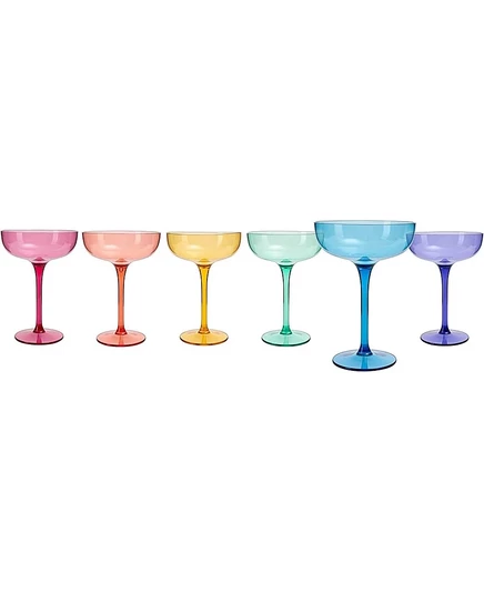 Акриловые бокалы для мартини Wine Savant Glass в европейском стиле, набор из 6 хрустальных бокалов для мартини