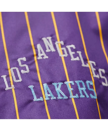 Женская атласная куртка Mitchell & Ness x Dannijo Lakers, фиолетовая
