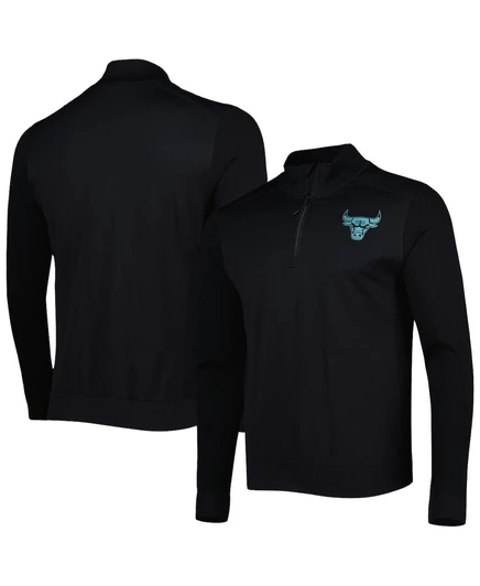 Мужская куртка Levelwear Chicago Bulls с укороченной молнией, черная