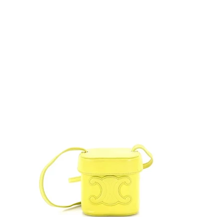 Женская сумка Celine Small Cuir Triomphe, желтая