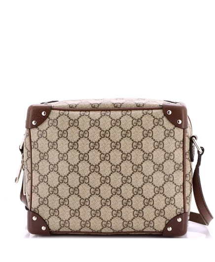 Женская сумка Pre-Owned Gucci Trunk через плечо, коричневая