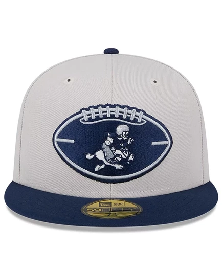 Мужская кепка New Era Stone/Темно-синяя Dallas Cowboys Sideline длиной 59 футов stone, navy