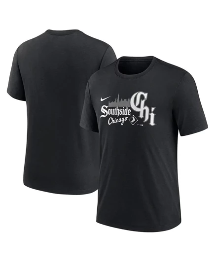 Мужская футболка Nike Black Chicago White Sox City Connect Tri-Blend black