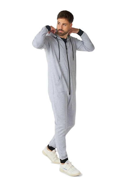 Мужской комбинезон-пижама Opposuits однотонный, серый