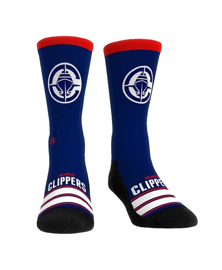 Мужские и женские носки Rock 'Em от LA Clippers Gametime Stripe Crew blue