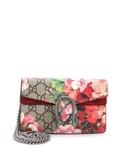 Женская сумка Pre-Owned Gucci Super Mini Dionysus, коричневая