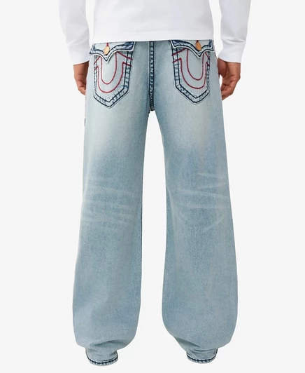 Мужские джинсы Vinny Ultra Baggy Super T с клапаном True Religion, синие