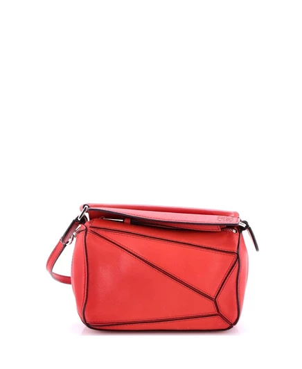 Женская сумка Pre-Owned Loewe Mini Puzzle кожаная, красная