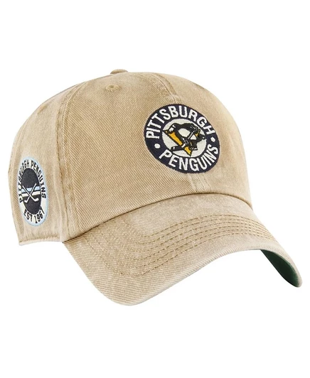 Мужская брендовая шляпа Pittsburgh Penguins Earldor Clean Up цвета хаки 47-го года выпуска, регулируемая по длине, коричнево-бежевая