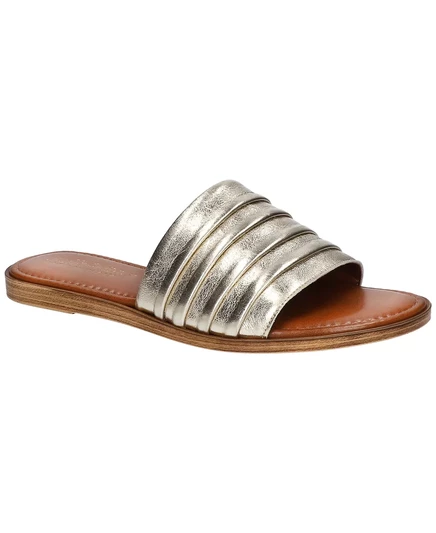 Женские босоножки на плоской подошве Bella Vita Italy Rya champagne italian leather