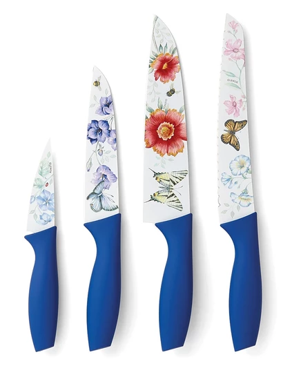 Набор кухонных ножей Lenox Butterfly Meadow, 4 шт., белый