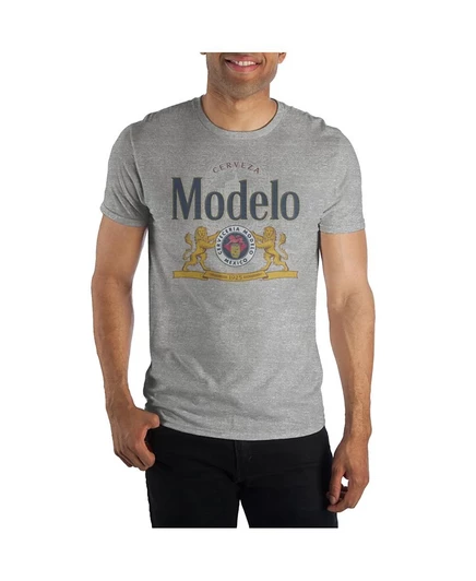 Мужская футболка Modelo с логотипом, серая