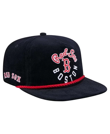 Мужская вельветовая кепка New Era Full Circle Boston Red Sox, темно-синяя