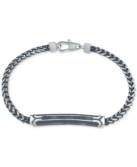 Мужской браслет Esquire Diamond Link 1/10 кт, черный