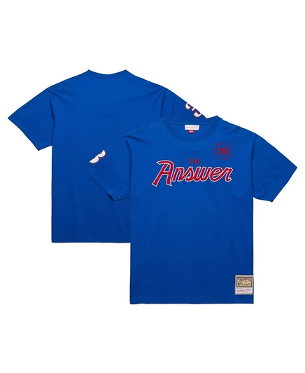 Мужская футболка Mitchell & Ness Allen Iverson 76ers, синяя