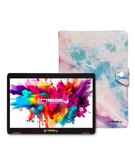 Планшет LINSAY 10.1″ 128 ГБ, Android 15, многоцветный