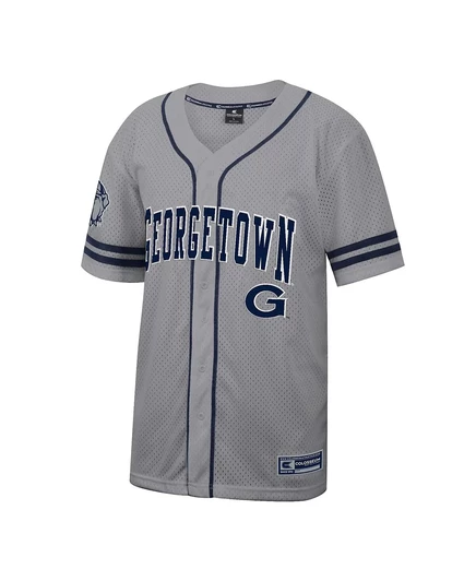 Мужская серая бейсбольная футболка Colosseum Georgetown Hoyas gray