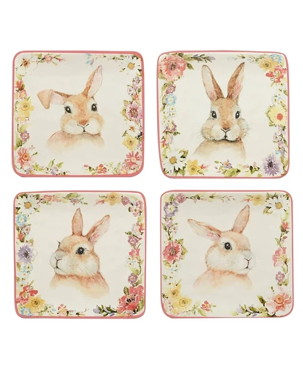 Блюдца Certified Intl. Easter Garden 15 см, 4 шт, ассорти