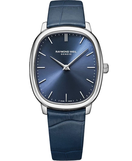 Мужские кожаные часы Raymond Weil Toccata Blue, 32x36 мм, синие