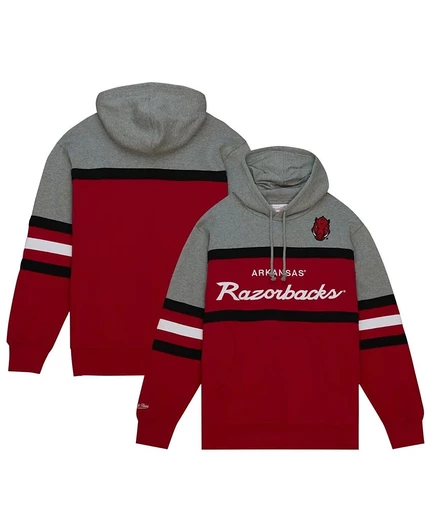 Мужское худи Mitchell & Ness Arkansas Razorbacks, красное