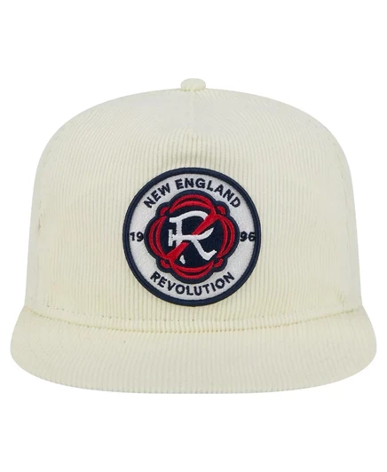 Мужская кепка для гольфа New Era кремового цвета New England Revolution 2025 Kickoff Snapback cream