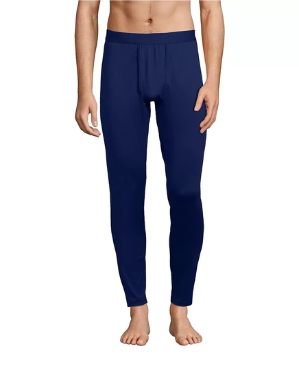 Базовый слой брюк для нижнего белья Lands End Big & Tall Stretch Thermaskin Long Underwear deep sea navy