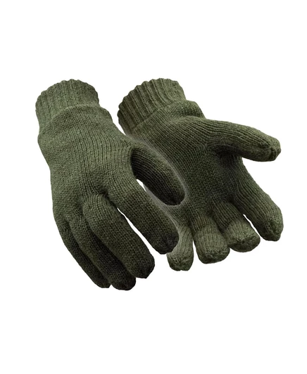 Мужские перчатки RefrigiWear из шерсти с флисом, зеленые