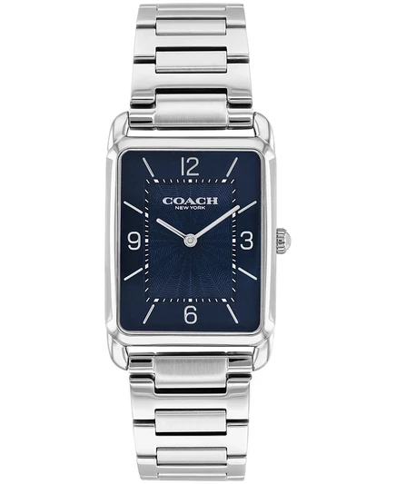 Часы-браслет COACH Unisex Elliot Silver Tone из нержавеющей стали, серебристый, 32x26 мм