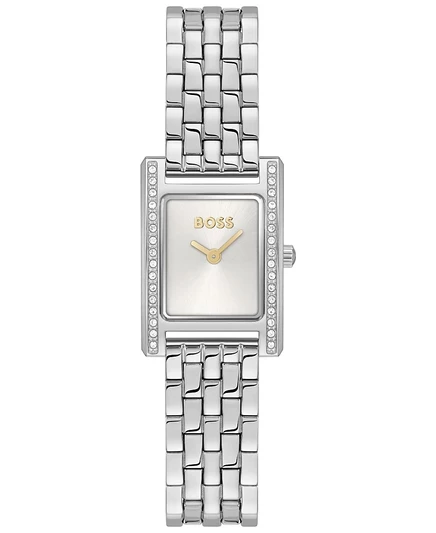 Женские часы Hugo Boss Lucy Precious Quartz Basic Mini из нержавеющей стали, серебристые, 18,50 мм