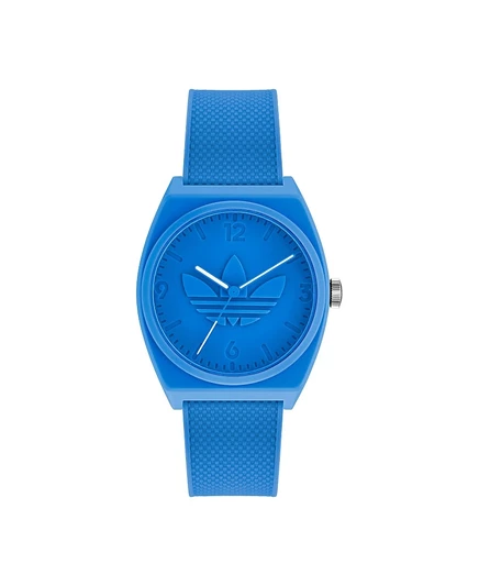 часы adidas Unisex Three Hand Project с двумя синими ремешками из смолы 38 мм синего цвета
