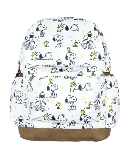 Рюкзак Peanuts с принтом Снупи и Вудстока 16″, белый