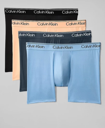 Мужские трусы-боксеры Calvin Klein из микрофибры-стрейч, 4 упаковки