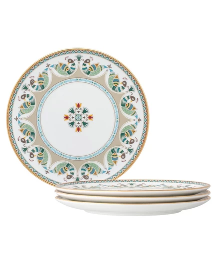 Набор из 4 салатных тарелок Noritake Serene Garden 21 см, зеленые