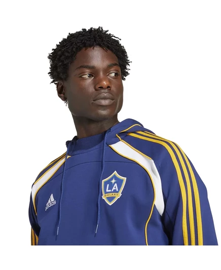 Мужская толстовка-пуловер Adidas Navy LA Galaxy 2025 с капюшоном navy