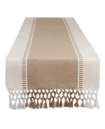 Дорожка Design Imports Dobby Stripe, 33×183 см, коричневая
