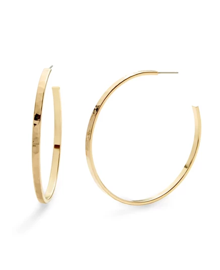 Серьги Brook & York Maren Hoops, золотистые, 2″