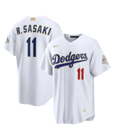 Мужская джерси Nike Roki Sasaki Dodgers 2026, белая