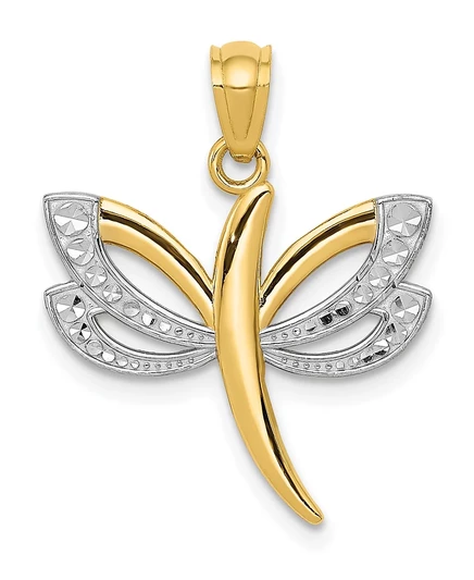 Подвеска Macy's Dragonfly из 14k желтого золота с родиевым покрытием, золотистая
