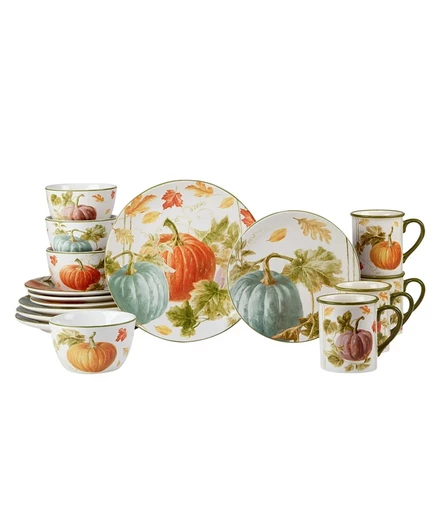 Столовый сервиз Certified International Autumn Harvest, 16 предметов, оранжевый