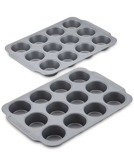 Набор форм Farberware Double Batch для кексов, 2 шт., серый