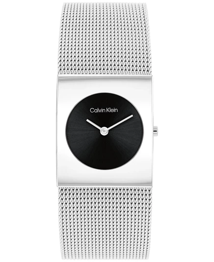 Женские часы Calvin Klein Pulse Silver с сеткой из нержавеющей стали 26,40 мм серебристого цвета