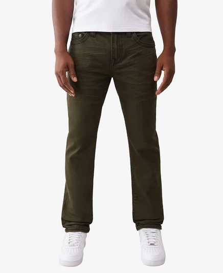 Мужские джинсы True Religion Rocco skinny без клапанов, зеленые
