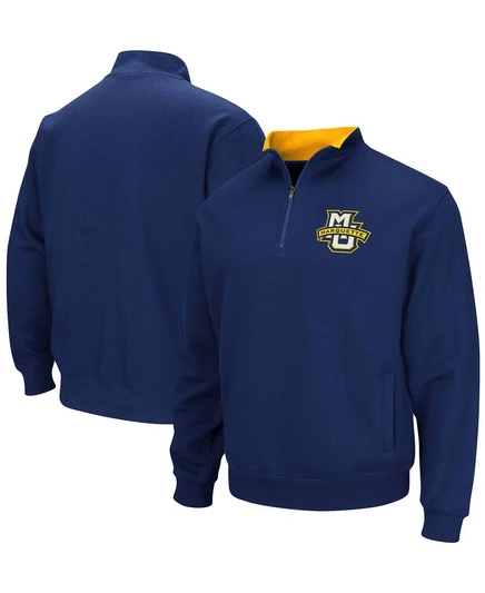 Мужская темно-синяя куртка на молнии с логотипом Marquette Golden Eagles Tortugas темно-синего цвета navy