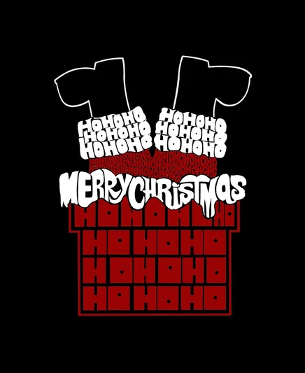 Мужская футболка Chimney Santa Premium Blend Word Art в стиле поп-Арт от LA Pop Art black