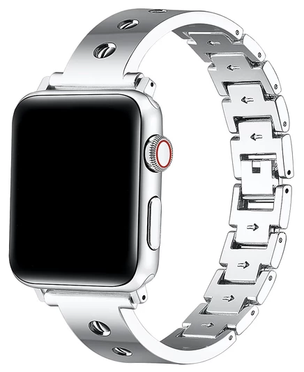 Шикарный технологичный браслет Quinn из нержавеющей стали для Apple Watch