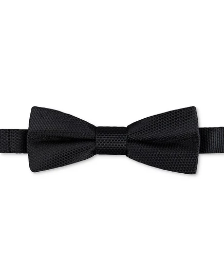  Мужской однотонный галстук-бабочка с фактурой black