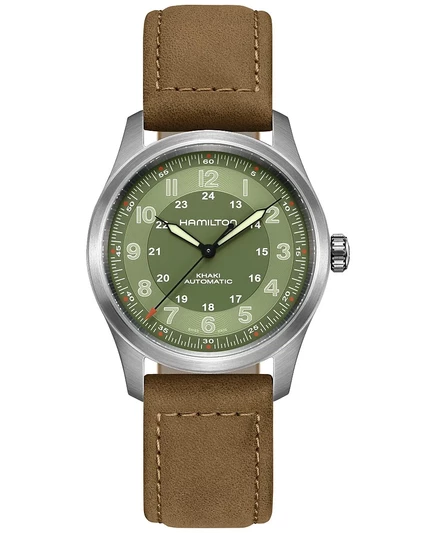 Мужские часы Hamilton Khaki Field, автоматические, 38 мм, зеленые