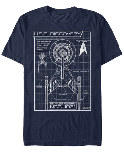 Мужская футболка Fifth Sun Discovery NCC-1031, синяя